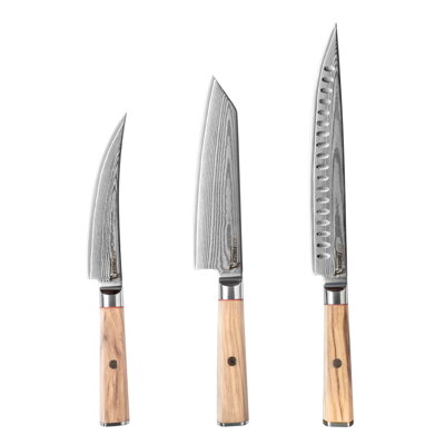 KATFINGER | Grill Olive S | sada damaškových nožů 3ks | KFs403