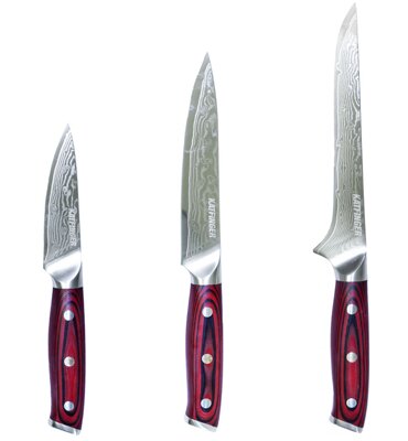 KATFINGER | Basic Red | sada damaškových nožů 3ks | KFs015