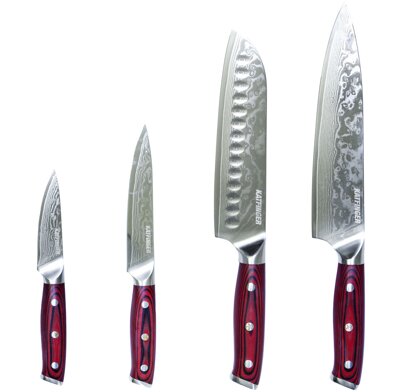 KATFINGER | Home Red | sada damaškových nožů 4ks | KFs013