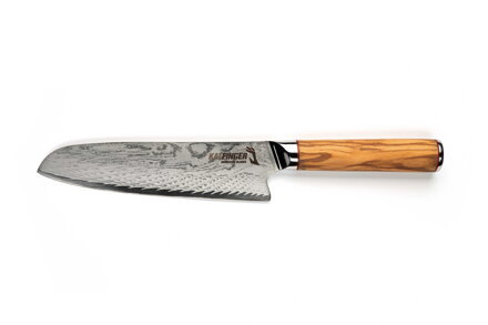 KATFINGER | Damaškový nůž Santoku 7" (17,7cm) | Olive | KF425