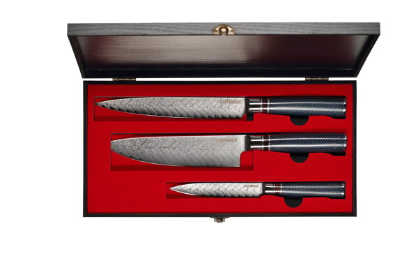 KATFINGER | Box Resin Chef | sada damaškových nožů 3ks | KFs301
