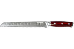 KATFINGER | Damaškový nôž na pečivo 8" | červený | KF204