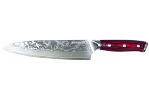 KATFINGER | Damaškový nůž šéfkuchaře 8" (20cm) | červený | KF201