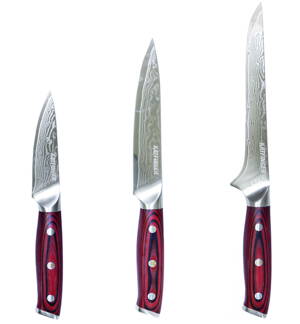 KATFINGER | Basic Red | sada damaškových nožů 3ks | KFs015